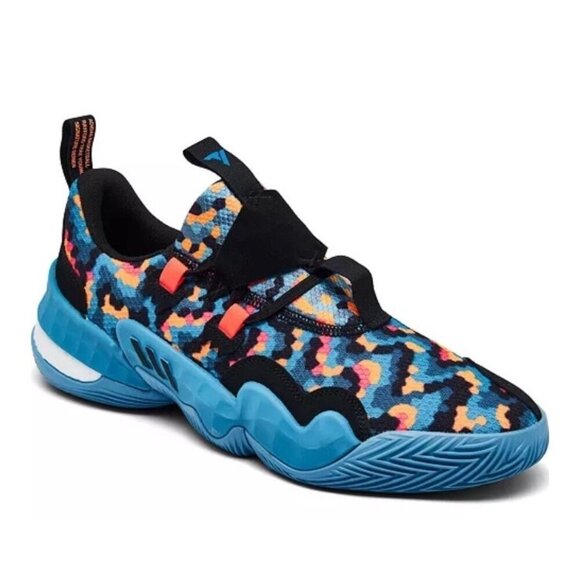 Adidas Trae Young 1 pixels Shoes Men's Size 9 Core Black/Core Black/Sky Rush - Picture 1 of 12